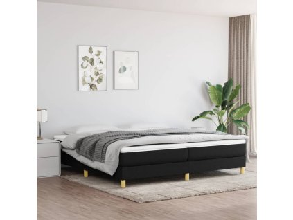 Rám postele s boxspringem černý 200 x 200 cm textil 3120640