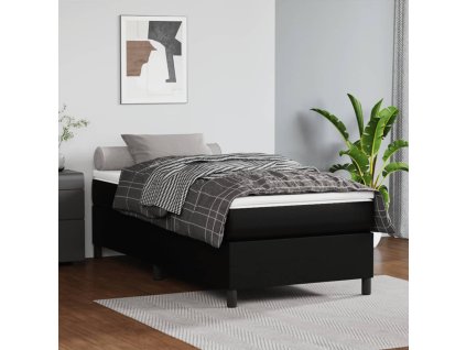 Rám postele s boxspringem černý 90 x 190 cm umělá kůže 3121017