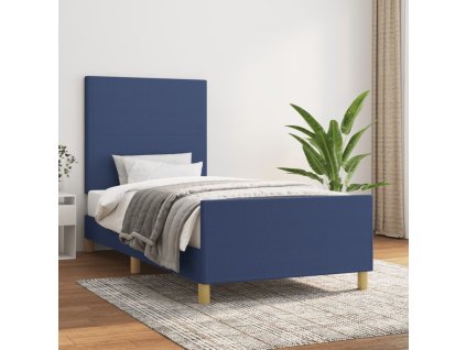 Rám postele bez matrací modrá 90x190 cm textil 3124861