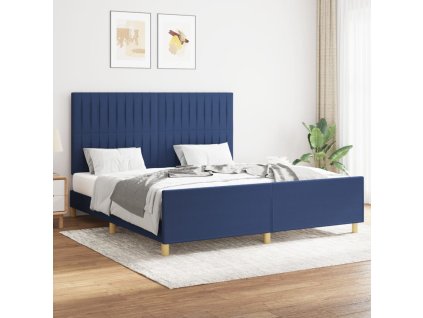 Rám postele bez matrace modrý 160 x 200 cm textil 3125233