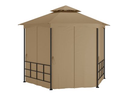 Altán s bočnicemi 3,1 x 2,7 m taupe 313932