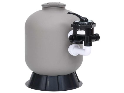 vidaXL Bazénová písková filtrace se 6polohovým ventilem šedá 313990
