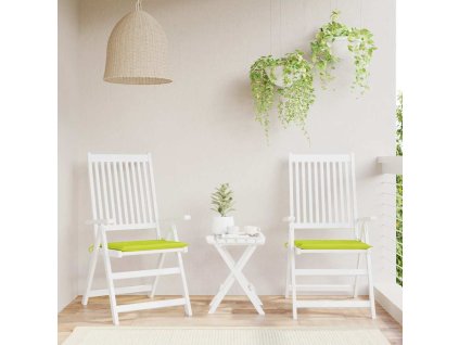 Podušky na zahradní židli 2 ks jasně zelené 40x40x3 cm oxford 314026