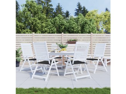 Podušky na zahradní židli 6 ks černé 50x50x3 cm látka oxford 314053