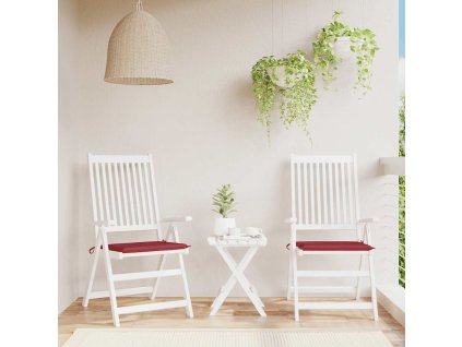 Podušky na zahradní židli 2 ks vínové 50x50x4 cm látka oxford 314056