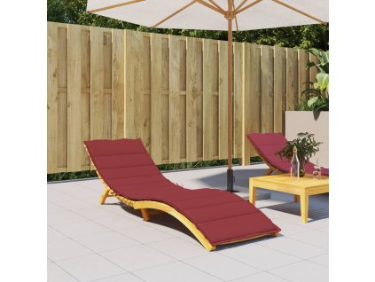 Poduška na lehátko vínová 200 x 70 x 3 cm oxfordská látka 314227