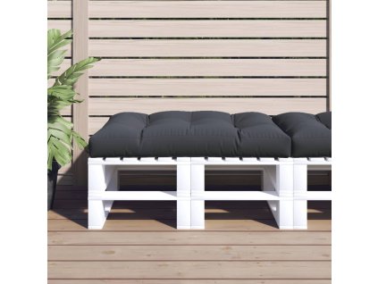 Poduška na palety antracitová 120 x 80 x 12 cm textil 314413