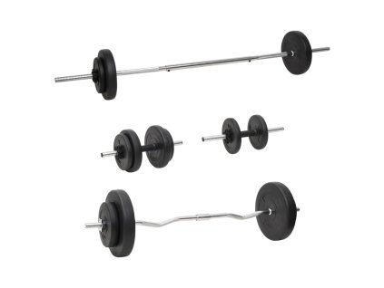 Sada obouruční a jednoručních činek se závažím 60 kg 3145027