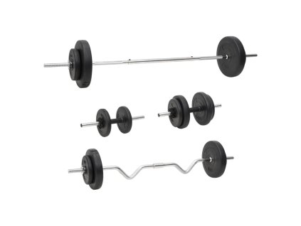 Sada obouruční a jednoručních činek se závažím 60 kg 3145028