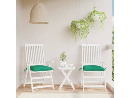 Podušky na židli 2 ks zelené 40 x 40 x 7 cm látka oxford 314875