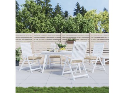 Podušky na židli 4 ks béžové 50 x 50 x 7 cm oxfordská látka 314906