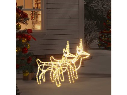 Vánoční sobi 2 ks s teplými bílými LED 60 x 30 x 60 cm 3154303