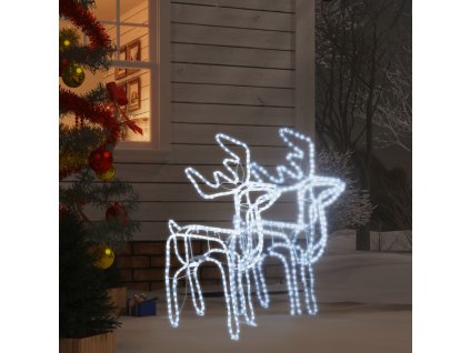 Vánoční sobi 2 ks se studenými bílými LED 76 x 42 x 87 cm 3154312