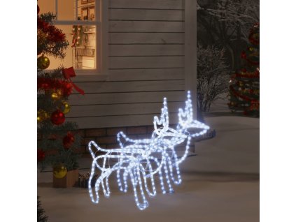 Vánoční sobi 2 ks se studenými bílými LED 60 x 30 x 60 cm 3154315