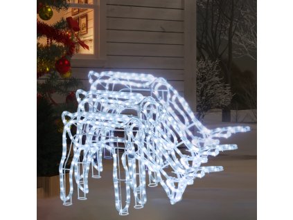 Vánoční sobi 3 ks se studenými bílými LED 73 x 31 x 45 cm 3154319