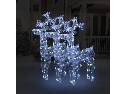 Vánoční sobi 3 ks 60 x 16 x 100 cm akryl 3154337