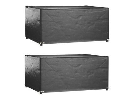 Plachty na zahradní nábytek 2 ks s 8 očky 180x135x80cm obdélník 3155348