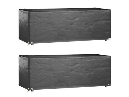 Plachty na zahradní nábytek 2 ks s 8 očky 192x82x65 cm obdélník 3155349