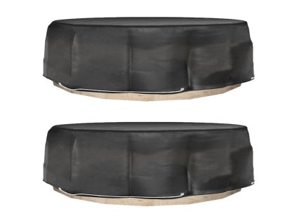 Plachty na zahradní nábytek 2 ks 8 oček Ø 188 x 50 cm kulaté 3155384