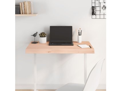 Stolní deska 80x60x(2-6) cm neošetřený masivní dubové dřevo 3156298