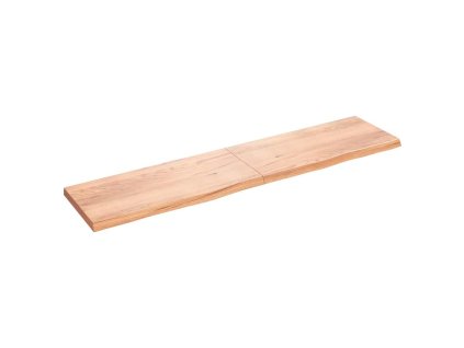 Stolní deska světle hnědá 220x50x(2-6)cm ošetřený masivní dub 3156404