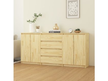 Odkládací skříňky 3 ks masivní borové dřevo 3094812