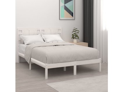 Rám postele bílý masivní borovice 120 x 190 cm Small Double 3104189