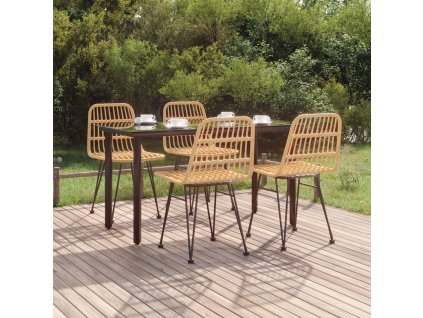5dílný zahradní jídelní set polyratan 3157889