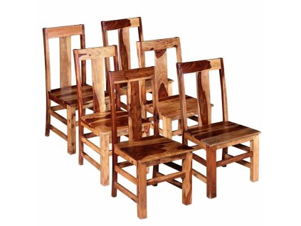 Jídelní židle 6 ks masivní dřevo 274764