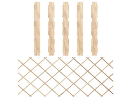 Trelážové ploty 5 ks masivní jedlové dřevo 180 x 80 cm 316422