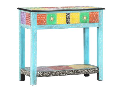 Ručně malovaný konzolový stolek 80x35x75 cm masivní mangovník 286160