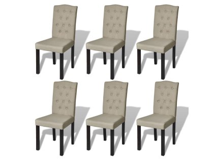 vidaXL Jídelní židle 6 ks velbloudí textil 160790