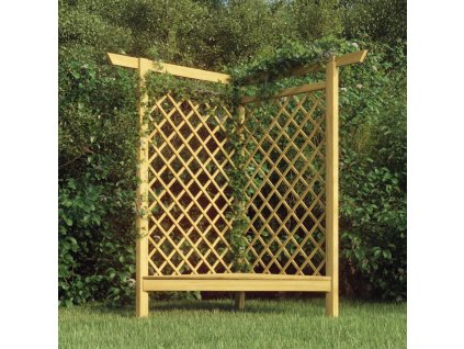 Rohová pergola s lavicí 166 x 81 x 174 cm impregnovaná borovice 318418