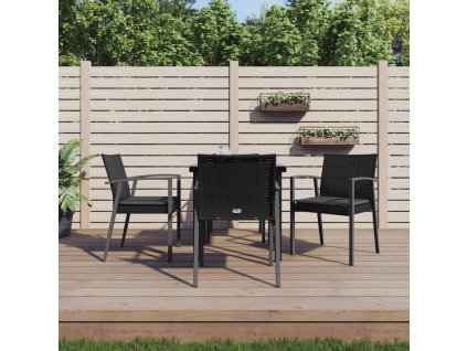 5dílný zahradní jídelní set s poduškami polyratan a ocel 3186988