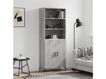 Skříň highboard šedá sonoma 69,5 x 34 x 180 cm kompozitní dřevo 3189259