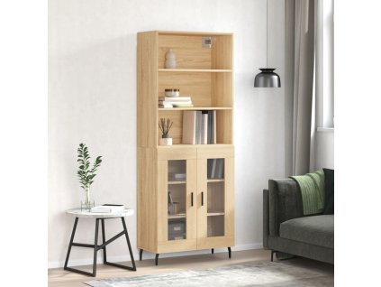Skříň highboard dub sonoma 69,5 x 34 x 180 cm kompozitní dřevo 3189336