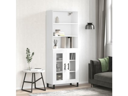 Skříň highboard bílá 69,5 x 34 x 180 cm kompozitní dřevo 3189341