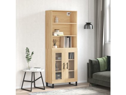 Skříň highboard dub sonoma 69,5 x 34 x 180 cm kompozitní dřevo 3189344