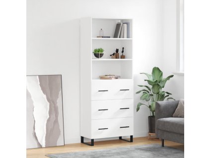 Skříň highboard bílá 69,5 x 34 x 180 cm kompozitní dřevo 3189405