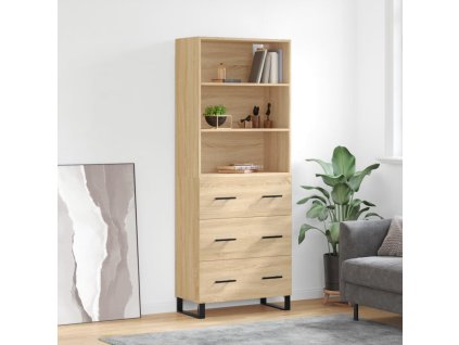 Skříň highboard dub sonoma 69,5 x 34 x 180 cm kompozitní dřevo 3189408