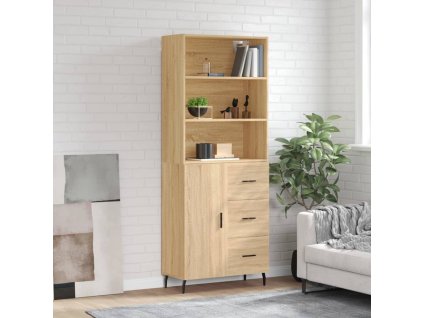 Skříň highboard dub sonoma 69,5 x 34 x 180 cm kompozitní dřevo 3189464