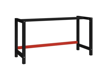 Kovový rám pracovního stolu 150 x 57 x 79 cm černá a červená 147929