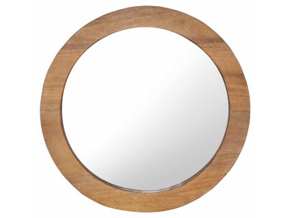 Nástěnné zrcadlo 60 cm teak kulaté 288806