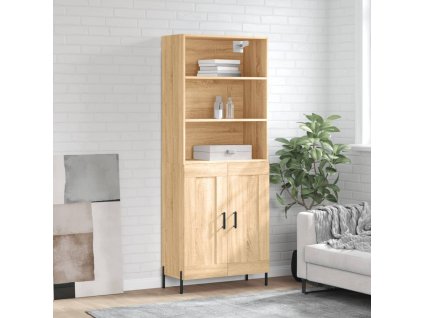Skříň highboard dub sonoma 69,5 x 34 x 180 cm kompozitní dřevo 3189968