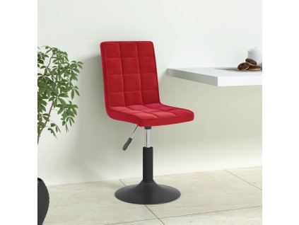 Otočné jídelní židle 6 ks vínové samet 3089306