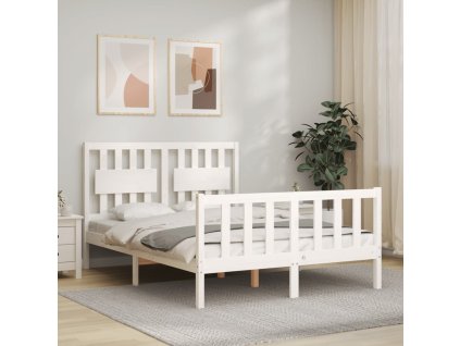 Postel bez matrace bílá 120 x 200 cm masivní borovice 3192422