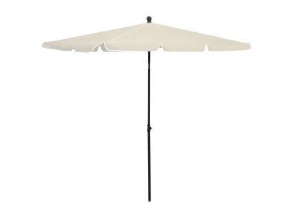 Zahradní slunečník s tyčí 210 x 140 cm pískový 315543