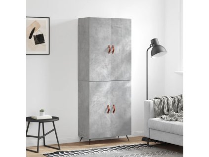 Skříň highboard betonově šedá 69,5x34x180 cm kompozitní dřevo 3195655