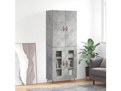 Skříň highboard betonově šedá 69,5x34x180 cm kompozitní dřevo 3195711