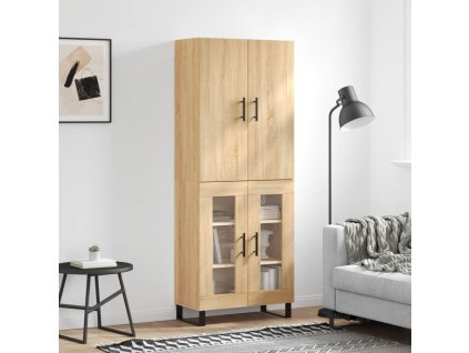 Skříň highboard dub sonoma 69,5 x 34 x 180 cm kompozitní dřevo 3195758